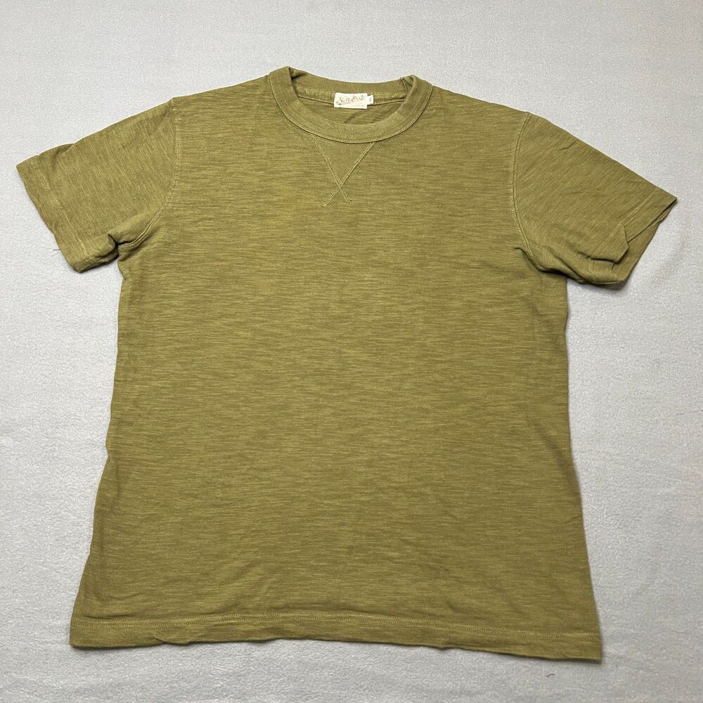 Non Stock T-Shirt Men's XL Olive Green Cotton Short Sleeve Crew Neck Pullover